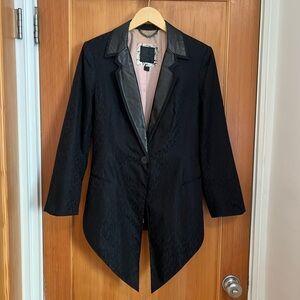 KELLY WEARSTLER 🖤 Black Blazer with Leather Trim